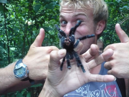 Jamie and the spider!!!