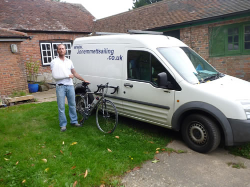 Jon and his new road bike.